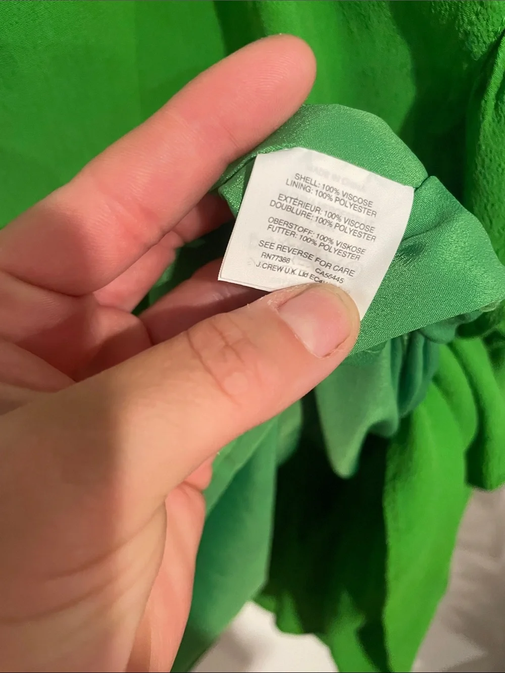 J. Crew Bright Green Wrap-Style Ruffle Mini Dress Sz 4 B135